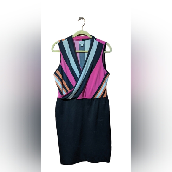 Worthington Dresses & Skirts - Dress. Worthington. Cocktail. Pink orange & white top, black Bottom